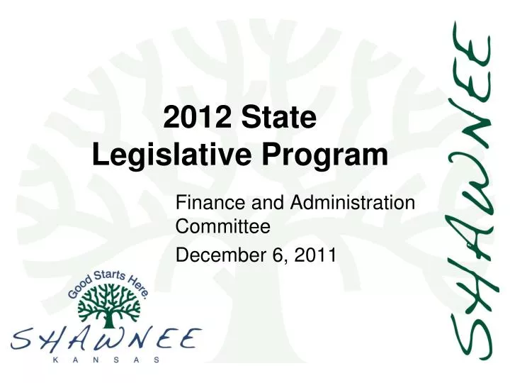 2012 state legislative program