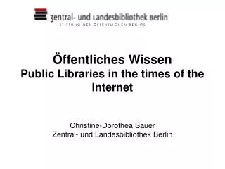 Some figures Public Libraries in Berlin