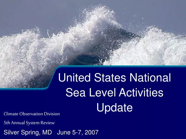 united states national sea level activities update
