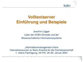 volltextserver einf hrung und beispiele