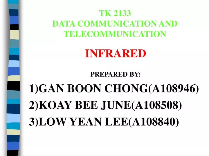 tk 2133 data communication and telecommunication