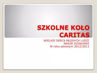 szkolne ko o caritas