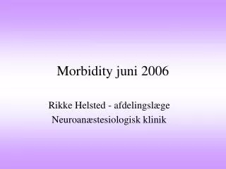 morbidity juni 2006