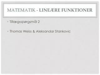 matematik line re funktioner