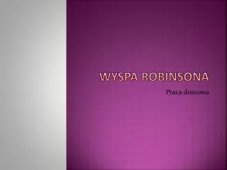 wyspa robinsona