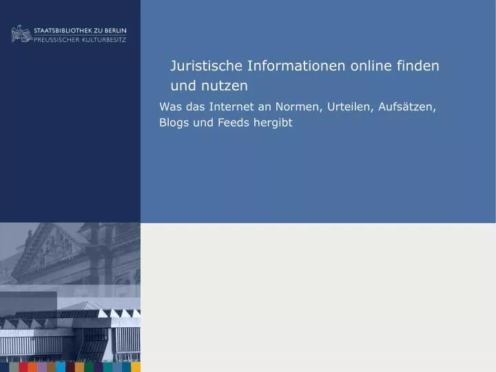 juristische informationen online finden und nutzen