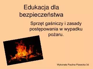 edukacja dla bezpiecze stwa