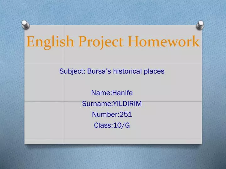 english project homework