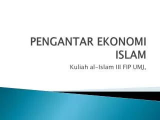 pengantar ekonomi islam