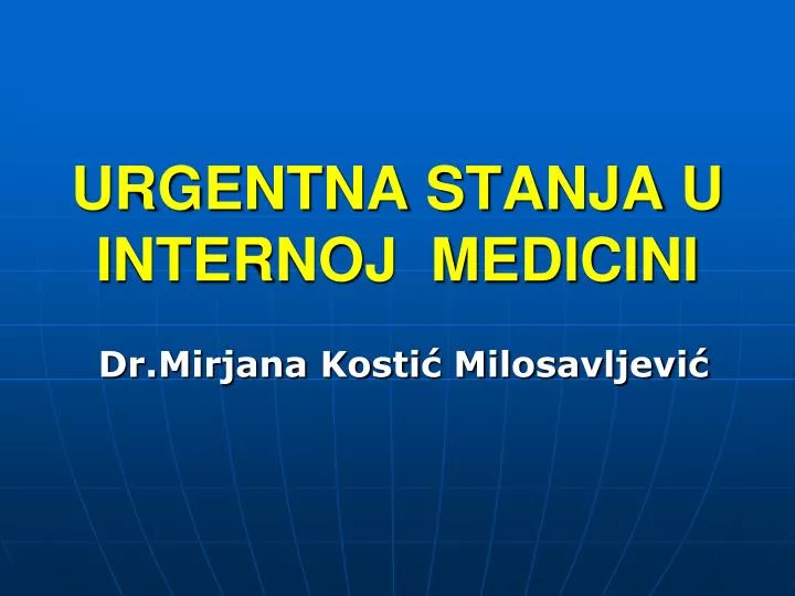 urgentna stanja u internoj medicini