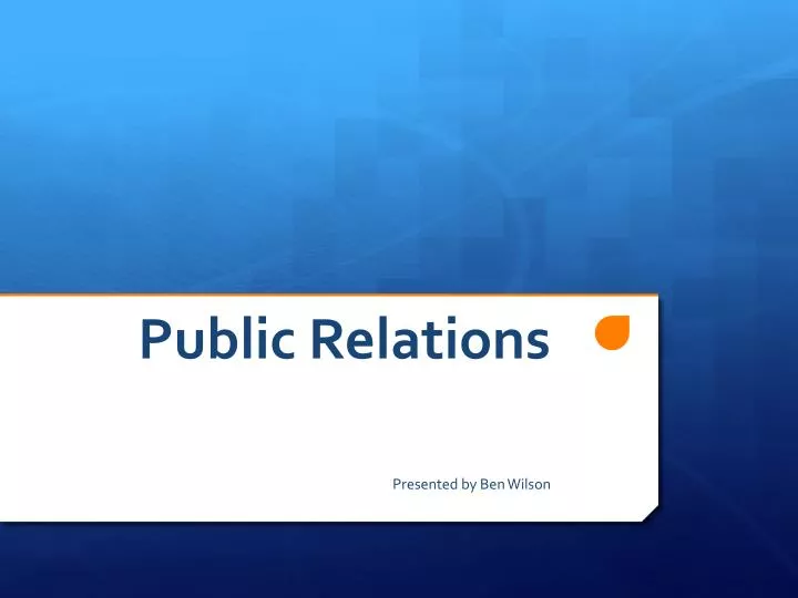 public relations