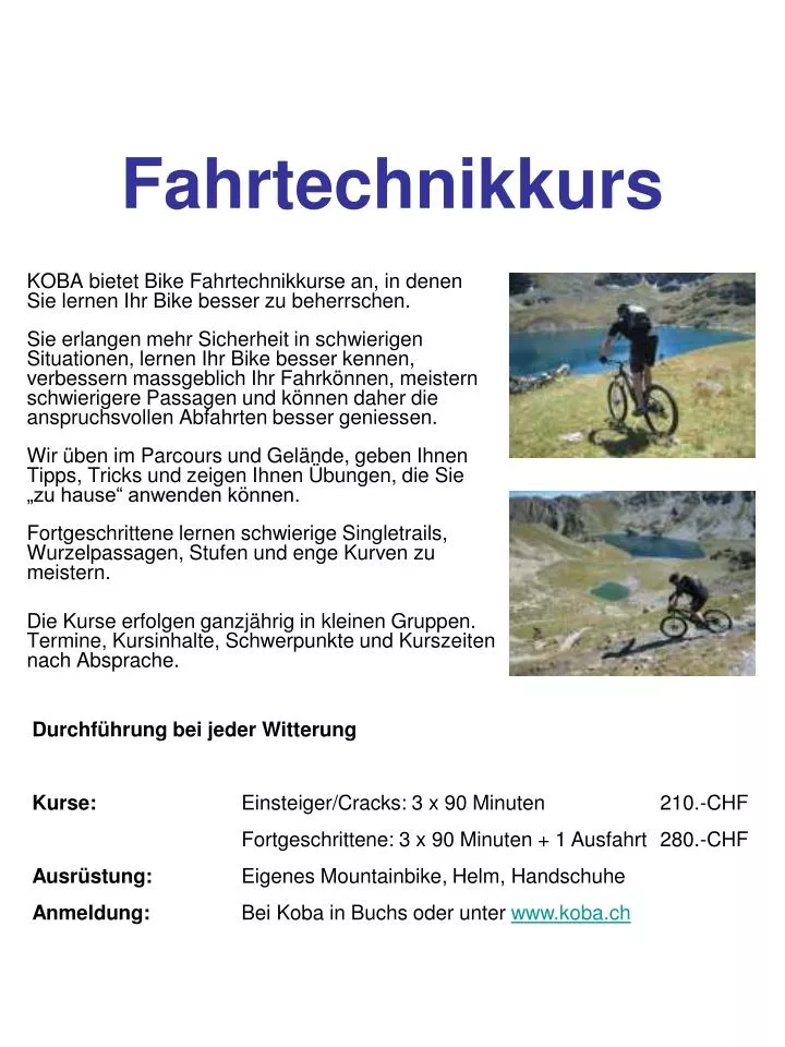 fahrtechnikkurs