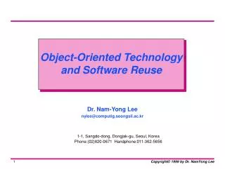 Object-Oriented Technology and Software Reuse