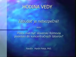 hodina vedy