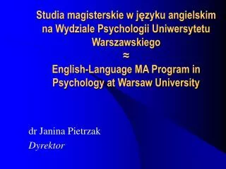 dr janina pietrzak dyrektor