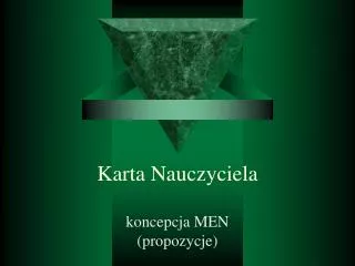karta nauczyciela