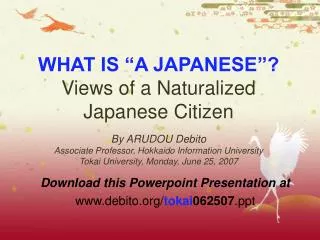 Download this Powerpoint Presentation at debito/ tokai 062507