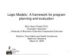 Logic Models: A framework for program planning and evaluation - slide 1
