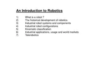 What is a robot ?