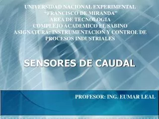 sensores de caudal
