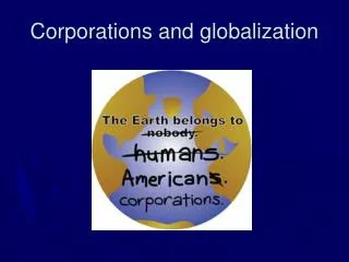 Corporations and globalization