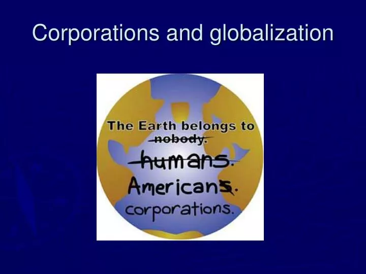 corporations and globalization