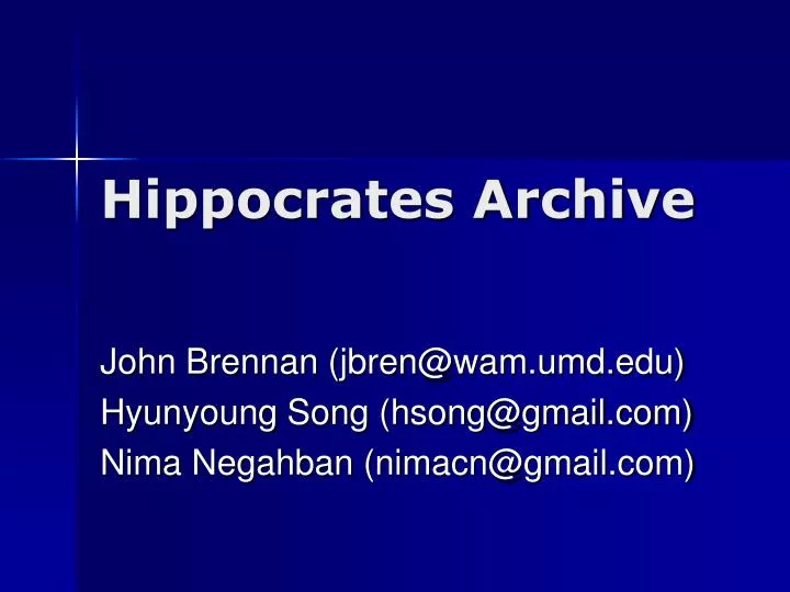 hippocrates archive