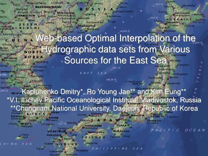 web based optimal interpolation of the hydrographic data sets from various sources for the east sea