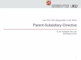 Parent-Subsidiary-Directive