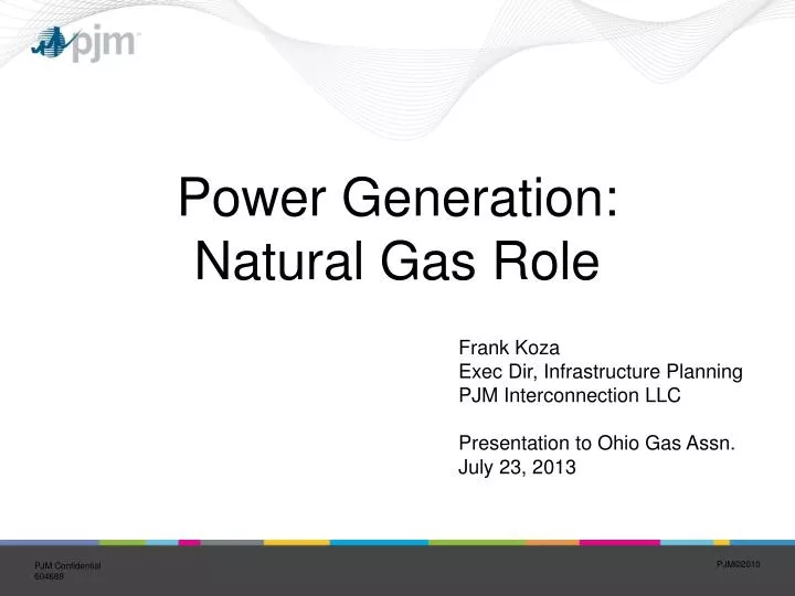 power generation natural gas role