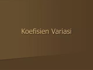 koefisien variasi