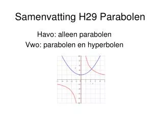 samenvatting h29 parabolen
