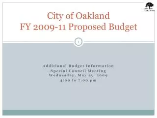 city of oakland fy 2009 11 proposed budget