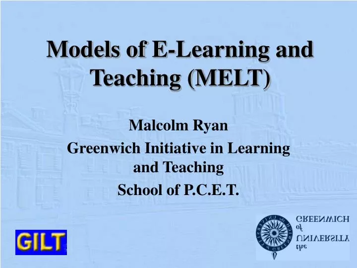 models of e learning and teaching melt