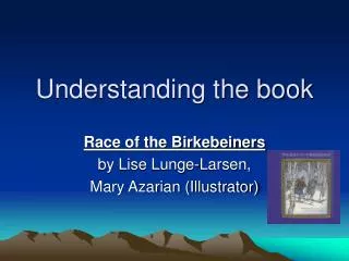 Understanding the book