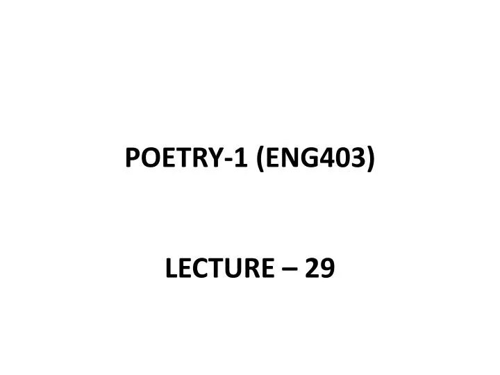 poetry 1 eng403