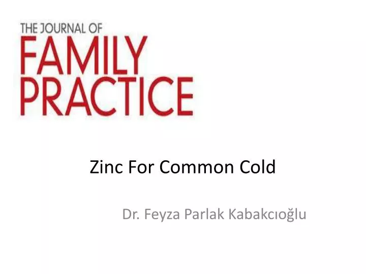 zinc for common cold