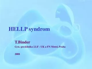hellp syndrom