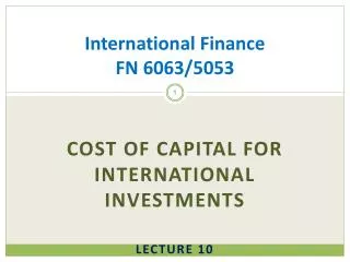 International Finance FN 6063/5053