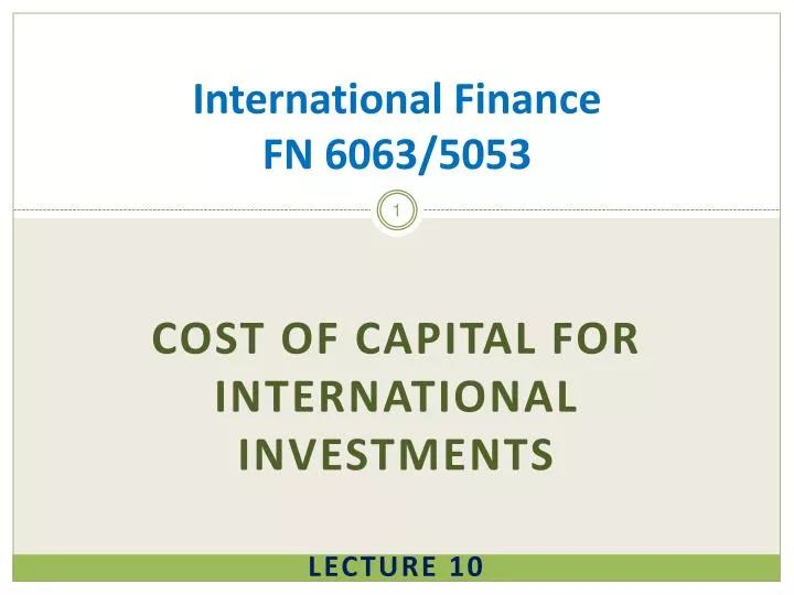 international finance fn 6063 5053