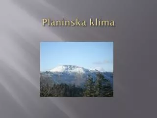 planinska klima