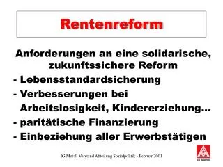 rentenreform