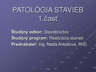 patol gia stavieb 1 as