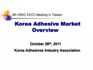 9th ARAC EXCO Meeting in Taiwan