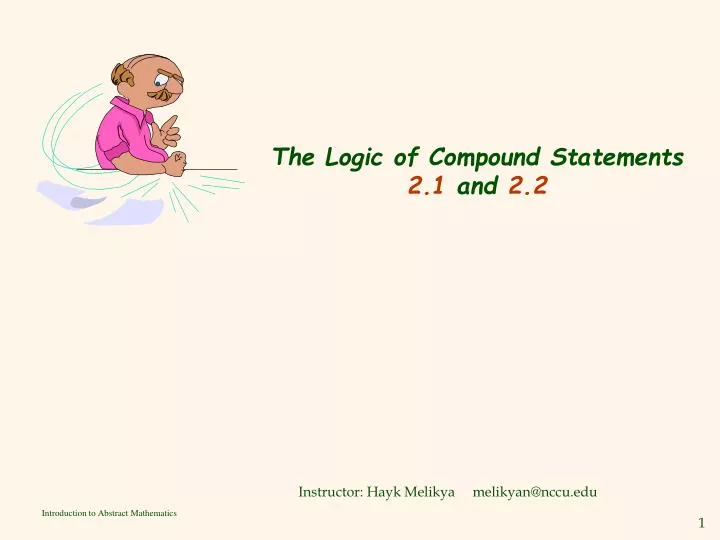 the logic of compound statements 2 1 and 2 2
