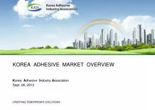 korea adhesive market overview
