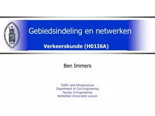 gebiedsindeling en netwerken