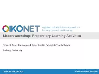 Lisbon workshop : Preparatory Learning Activities