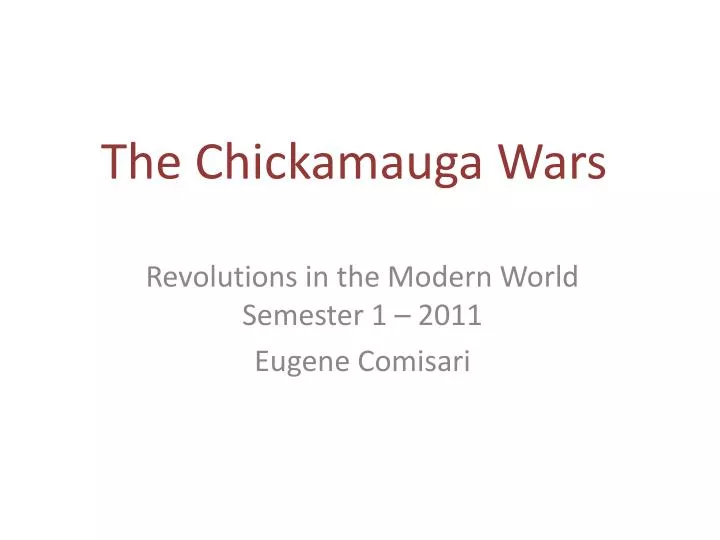 the chickamauga wars