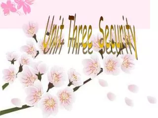 Unit Three Security
